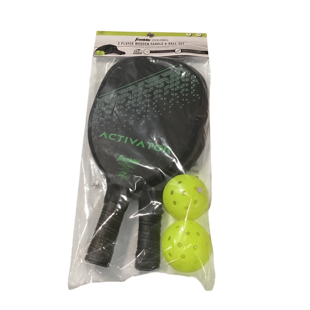 Franklin‎ Activator 2 Player Wooden Pickleball Paddle and Ball Set 52740 New